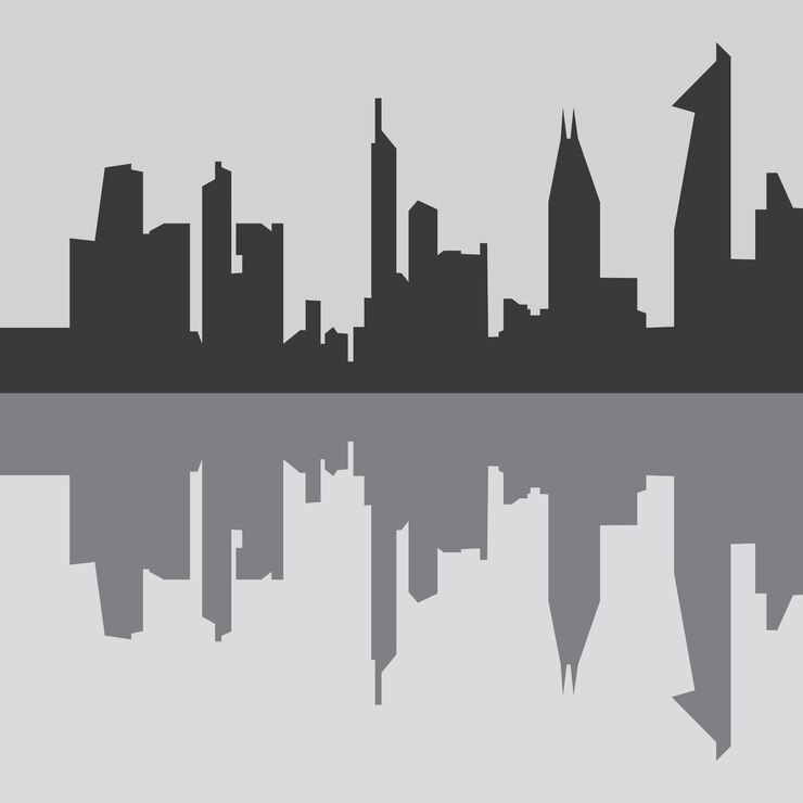 Illustration vectorielle de ville skyline fond