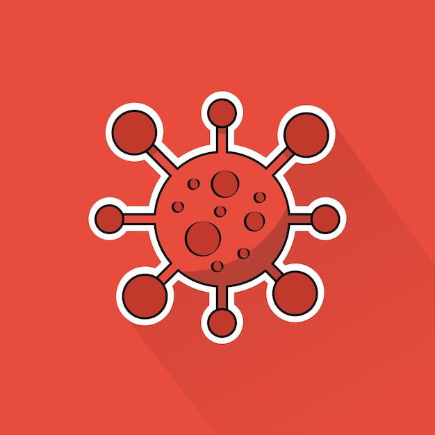 Illustration vectorielle de virus au design plat