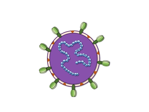Illustration vectorielle de virus. Notion de maladie