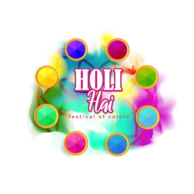 Illustration Vectorielle De Voeux Happy Holi,