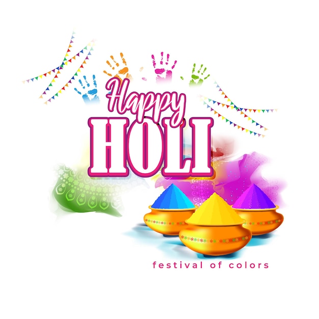 Illustration Vectorielle De Voeux Happy Holi,