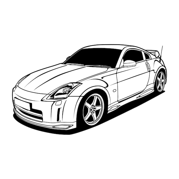 Illustration Vectorielle De Voiture De Dessin Animé