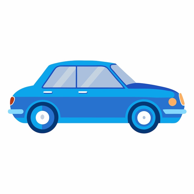 Vecteur illustration vectorielle de voiture sur fond blanc