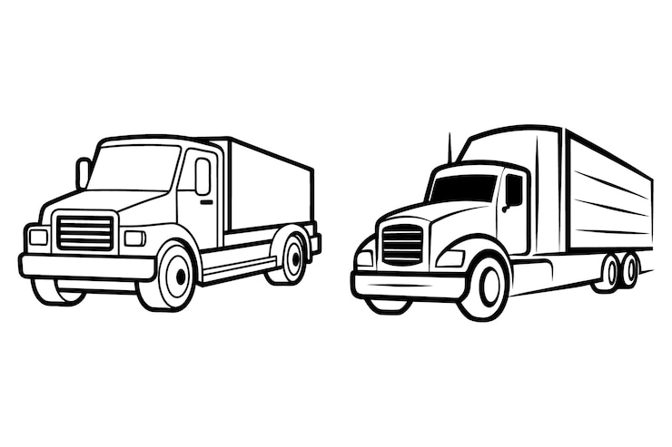 Vecteur illustration vectorielle à vue latérale et angulaire modifiable pour la logistique
