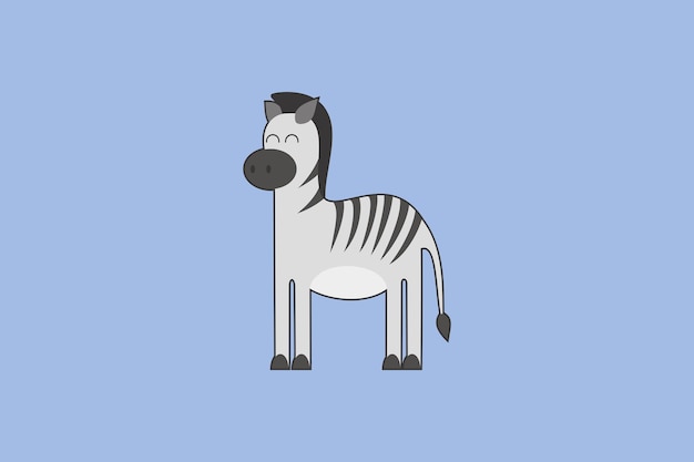 Illustration vectorielle de zèbre, clipart zèbre, dessin de dessin animé de zèbre, zèbre Sticker