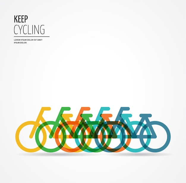 Illustration De Vélo Coloré