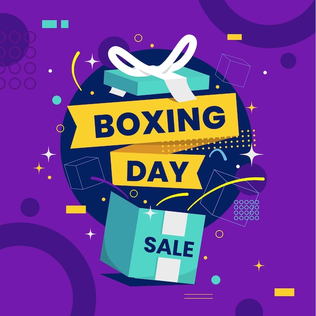 Illustration de vente plat de boxe