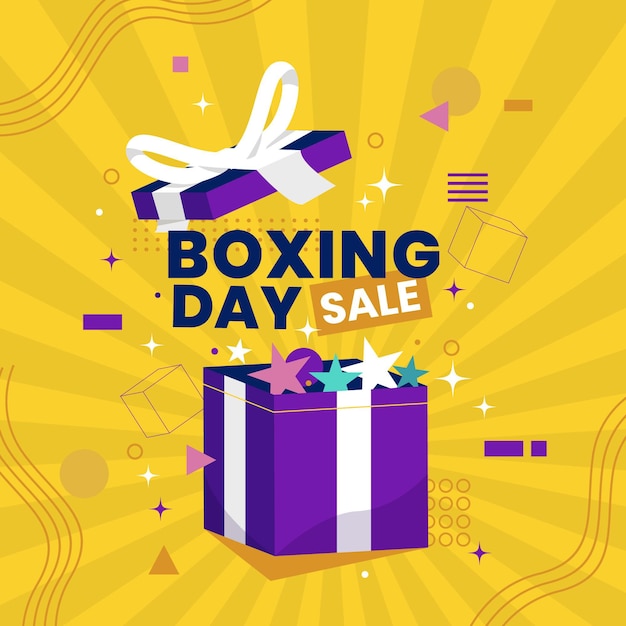 Illustration de vente plat de boxe