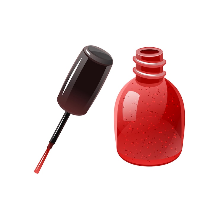 Vecteur illustration de vernis à ongles isolée sur fond blanc