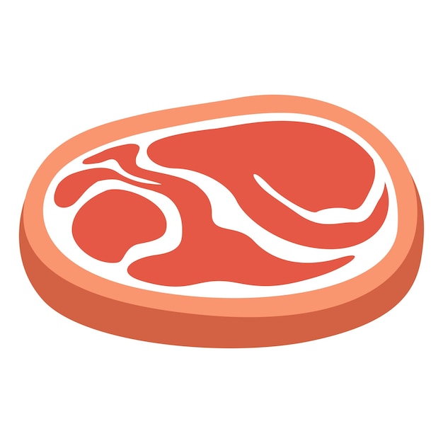 illustration viande de steak sur un fond blanc