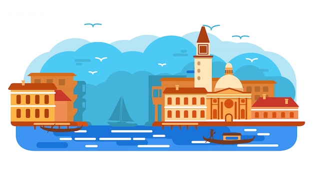 Vecteur illustration de la ville de venise