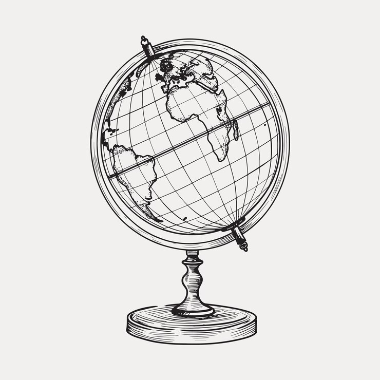 Vecteur illustration vintage du globe pour la décoration