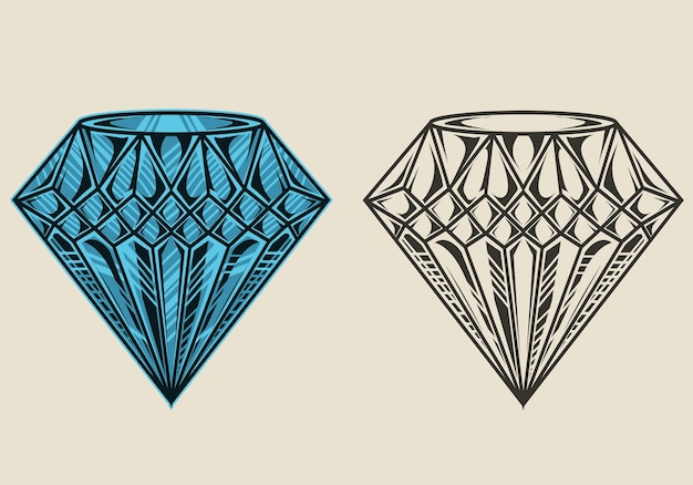 Illustration Vintage élégant Bijoux En Diamants