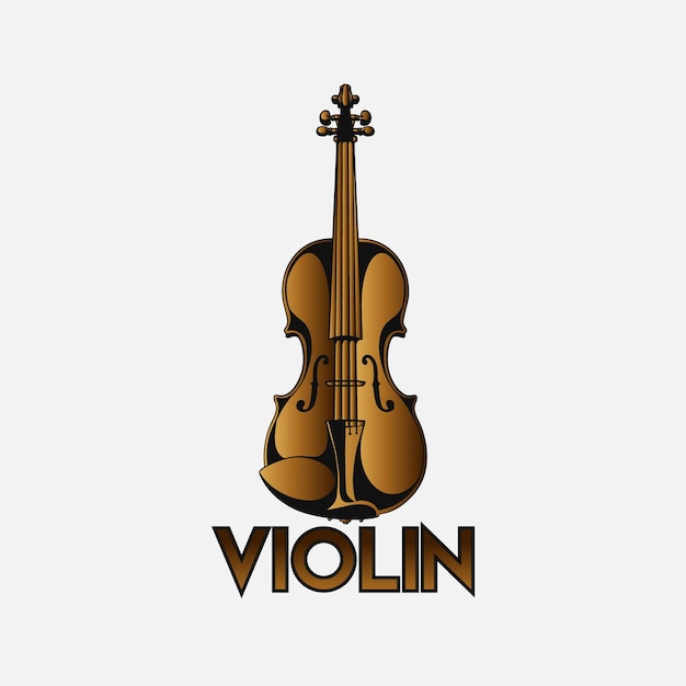 Illustration De Violon Dégradé Or