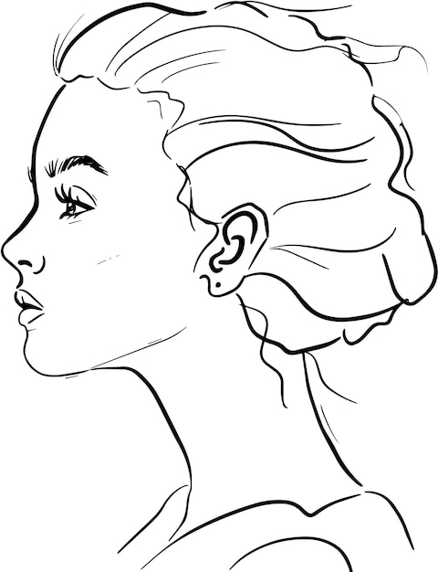 Illustration De Visage De Mode