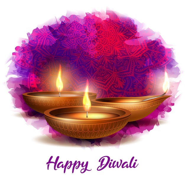 Illustration De Voeux Diwali