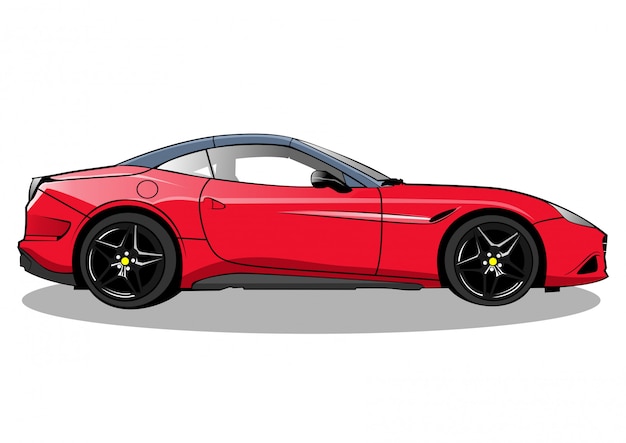 Illustration de voiture de course rouge en Californie