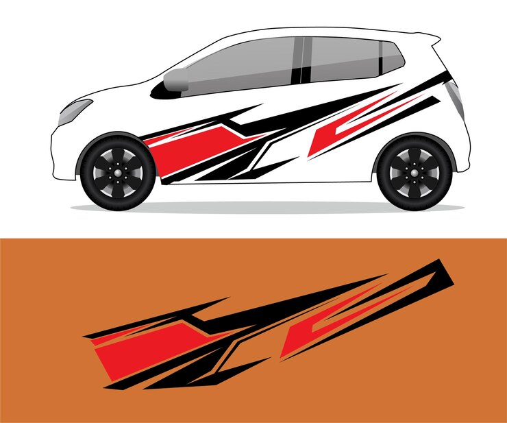 Vecteur illustration de la voiture de course warp