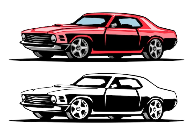 Illustration De Voiture De Muscle