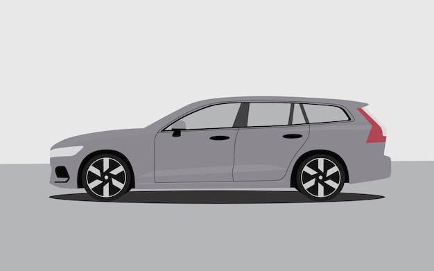 Illustration d'une voiture plate