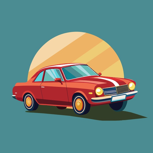 Vecteur illustration d'une voiture à roulettes