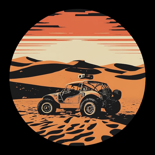 Illustration de voiture tout-terrain Design de T-shirt