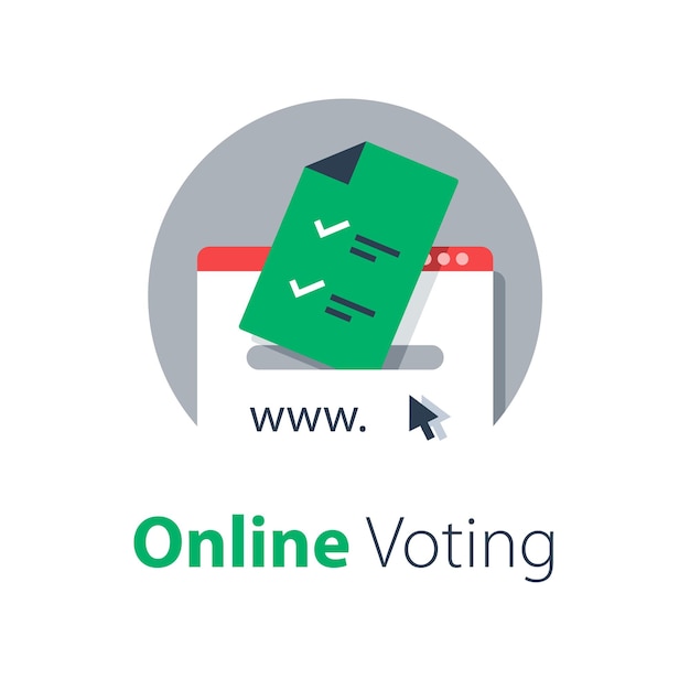 Illustration De Vote Par Internet