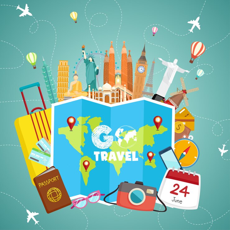 Vecteur illustration de voyage goo