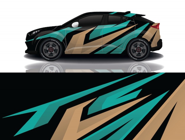 Illustration De Wrap Autocollant Voiture Suv