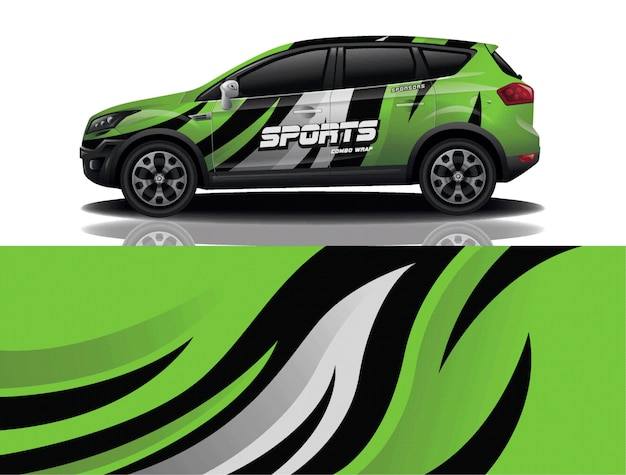 Illustration De Wrap Autocollant Voiture Suv