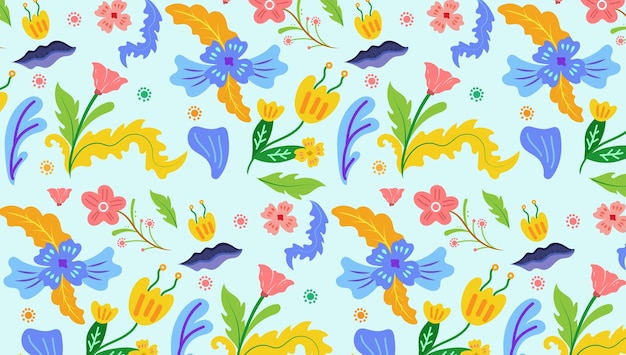 Illustrations Abstraites Décoratives Avec Fond Floral Coloré De Seamless Pattern Design Pour Pap