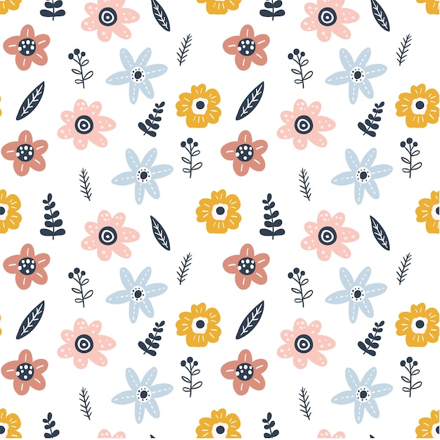 Illustrations d'arc-en-ciel et de fleurs Des motifs