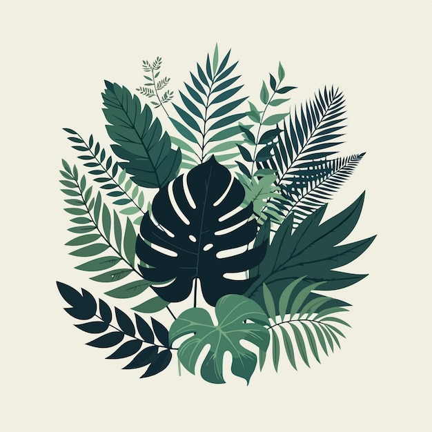 Les Illustrations De Botanical Serenity Utilisent Le Style Vectoriel