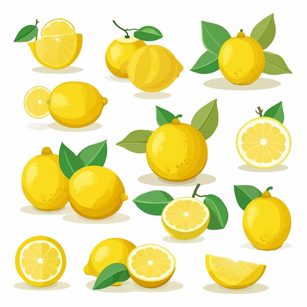 Illustrations De Citron Dans Un Style De Croquis