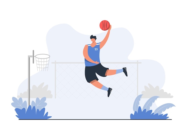 Illustrations De Concept De Basket-ball De Rue