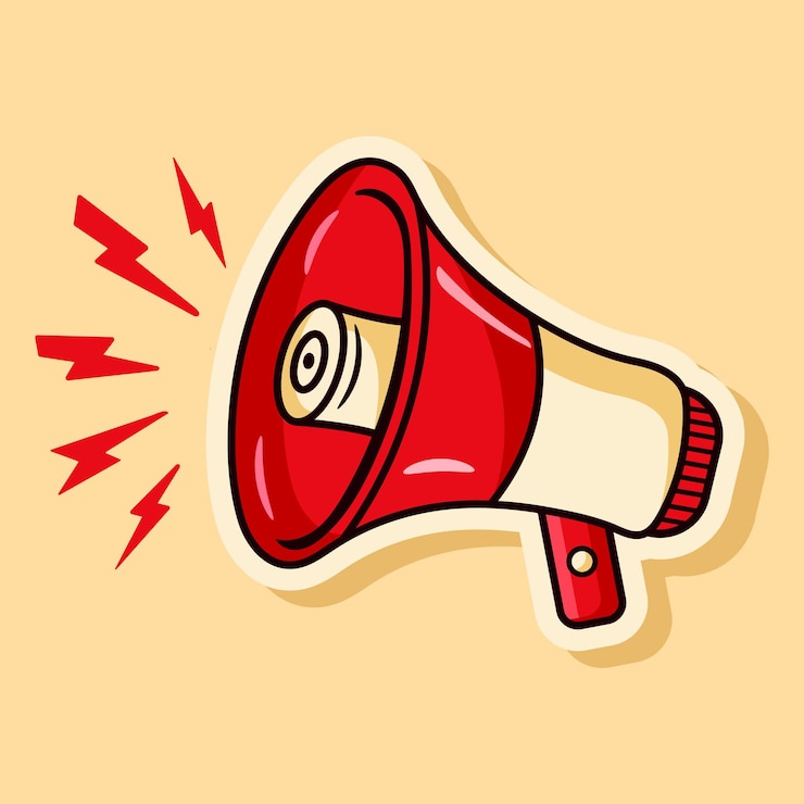Vecteur des illustrations créatives de mégaphones idéales pour les thèmes du marketing