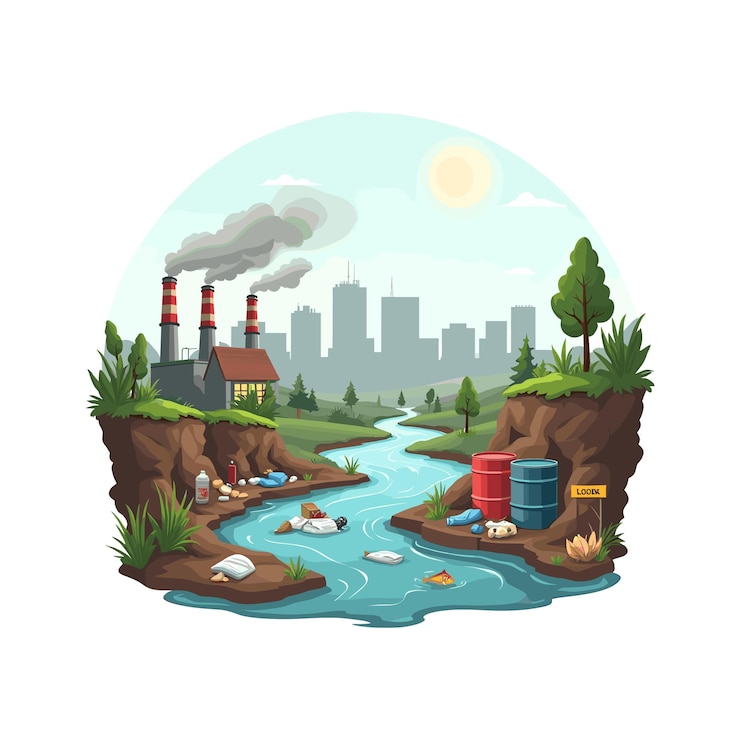 Vecteur des illustrations époustouflantes sur les vecteurs de pollution qui sensibilisent à l'environnement à travers le design