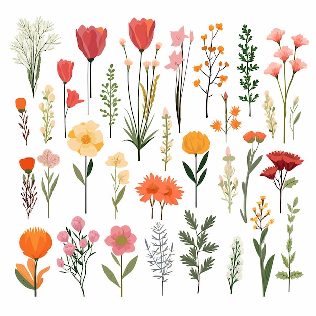 Vecteur illustrations florales