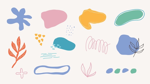 Des illustrations de formes organiques abstraites inspirées de Matisse contemporain