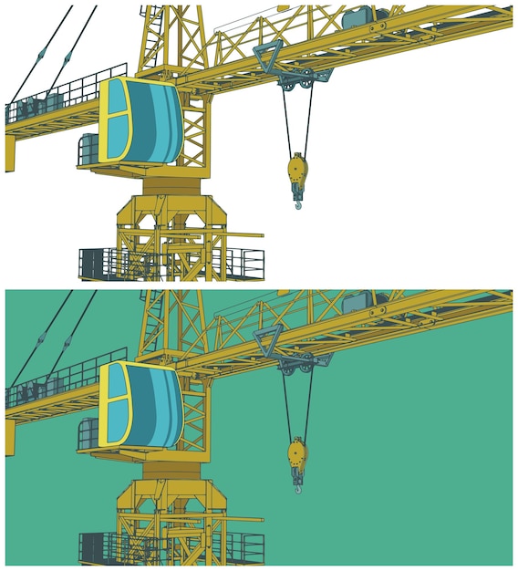 Illustrations de grues de construction