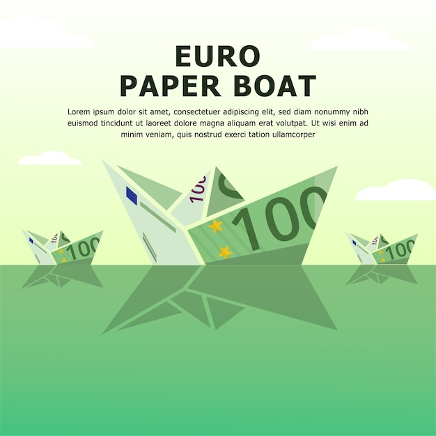 Illustrations De Monnaie Vecteur Papier Euro Bateau