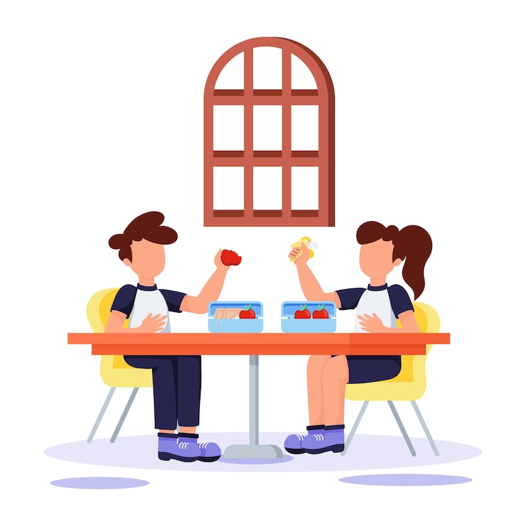 Vecteur illustrations de retour à l'école au style plat