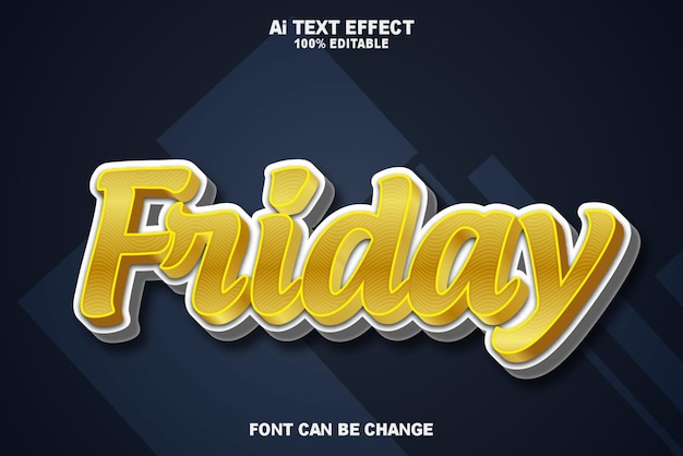 Illustrations Style d'effets de texte du vendredi