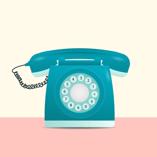 Des illustrations de téléphones d'époque