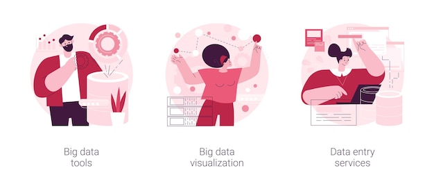 Illustrations vectorielles de concept abstrait de gestion de base de données