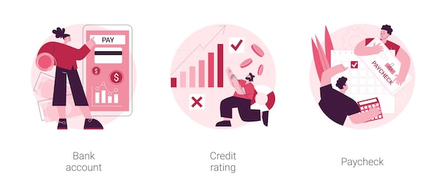 Illustrations vectorielles de concept abstrait de services financiers