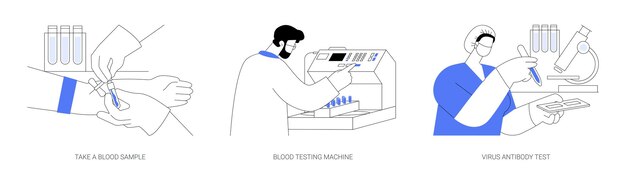 Illustrations Vectorielles De Concept Abstrait De Tests En Laboratoire