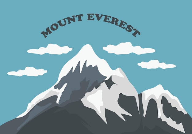 Vecteur illustrations vectorielles du mont everest arrière-plan de l'aventure