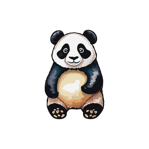 Vecteur les illustrations vectorielles du panda mignon transportent les téléspectateurs dans un pays des merveilles capricieux où chaque adorable