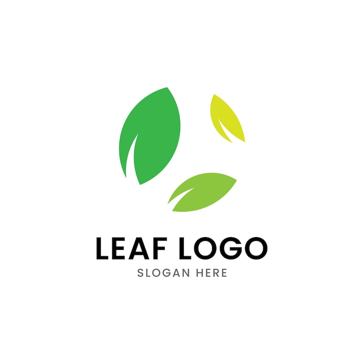 Vecteur illustrations vectorielles de l'icône du logo de la feuille verte